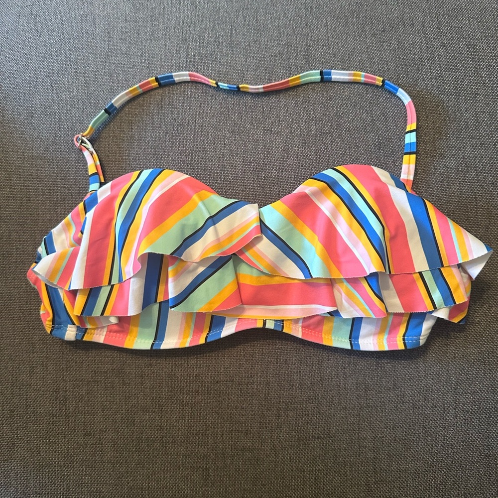 Colorful Striped Women’s Bikini Top